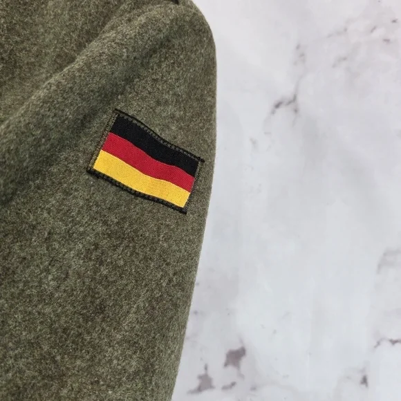 Vintage Wool Jacket Mens Small Green West Germany 60s Coat Military Cold War - Picture 4 of 16
